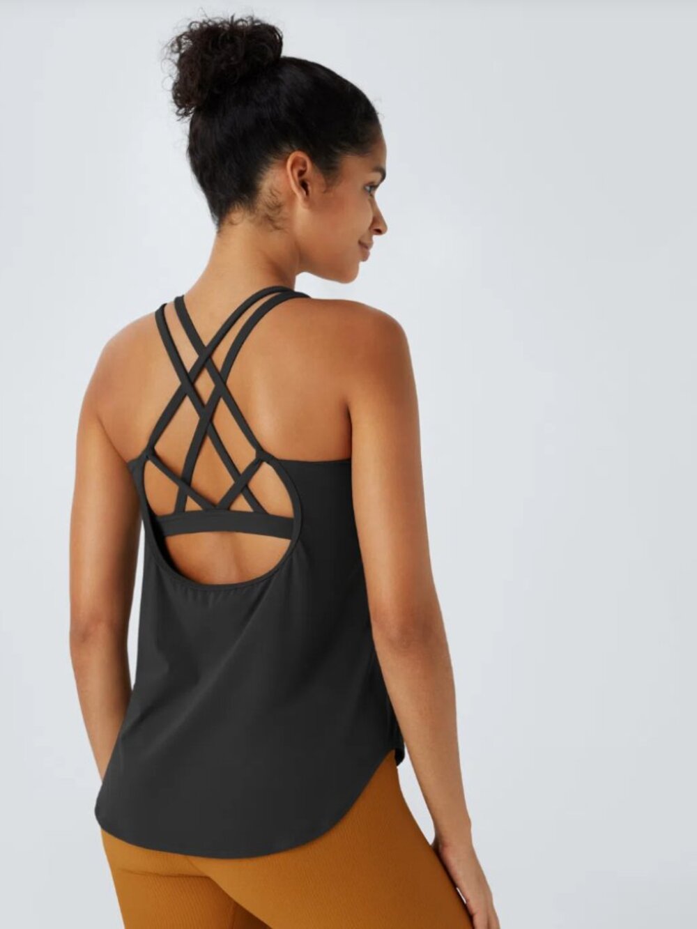 Halara UltraSculpt™ Round Neck Curved Hem Workout Tank Top